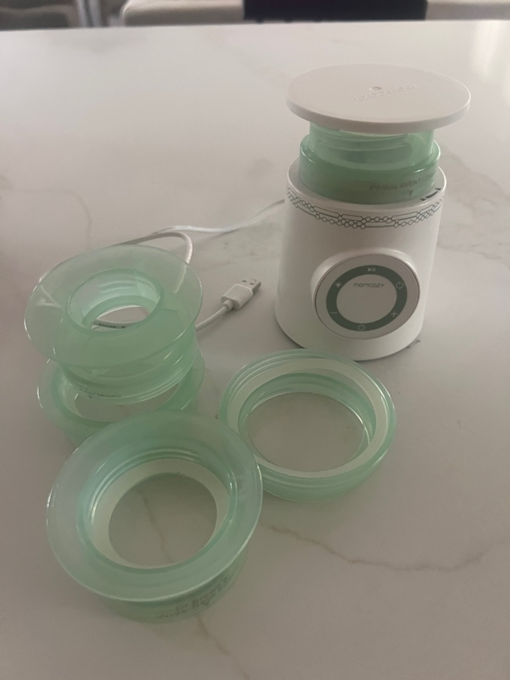 Momcozy Green Electric Breast Pump Warmer Set